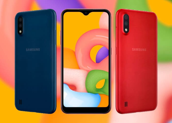 طراحی ظاهری و نمایشگر Galaxy A01