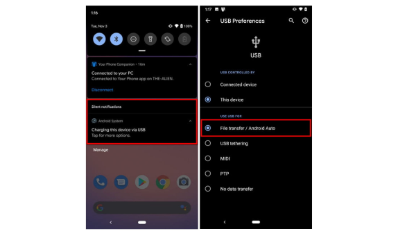 انتقال فایل با استفاده از بلوتوث به کامپیوتر